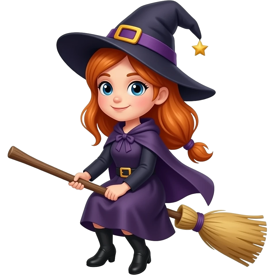 Witch on a broomstick emoji emoji