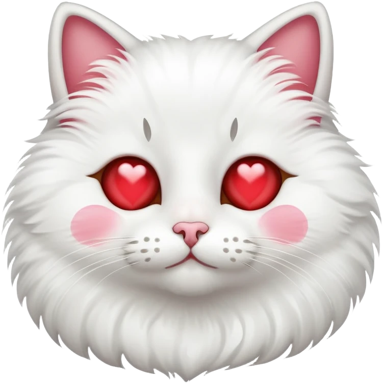 Cat with heart eyes no nose emoji