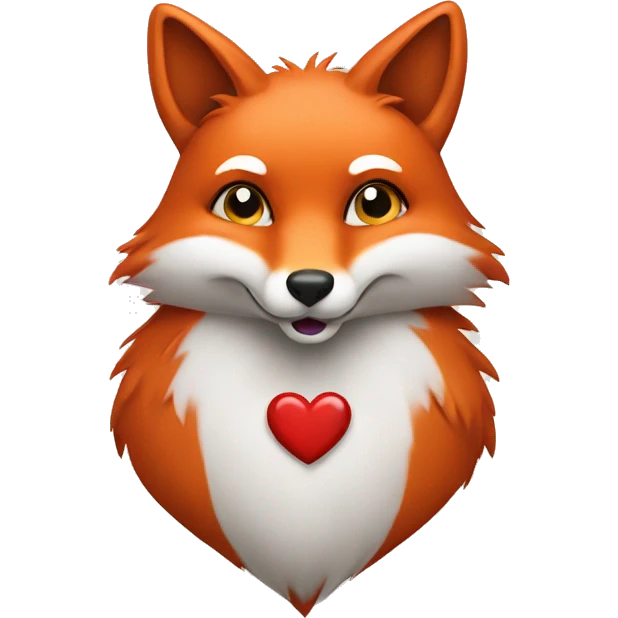 Fox with heart  emoji