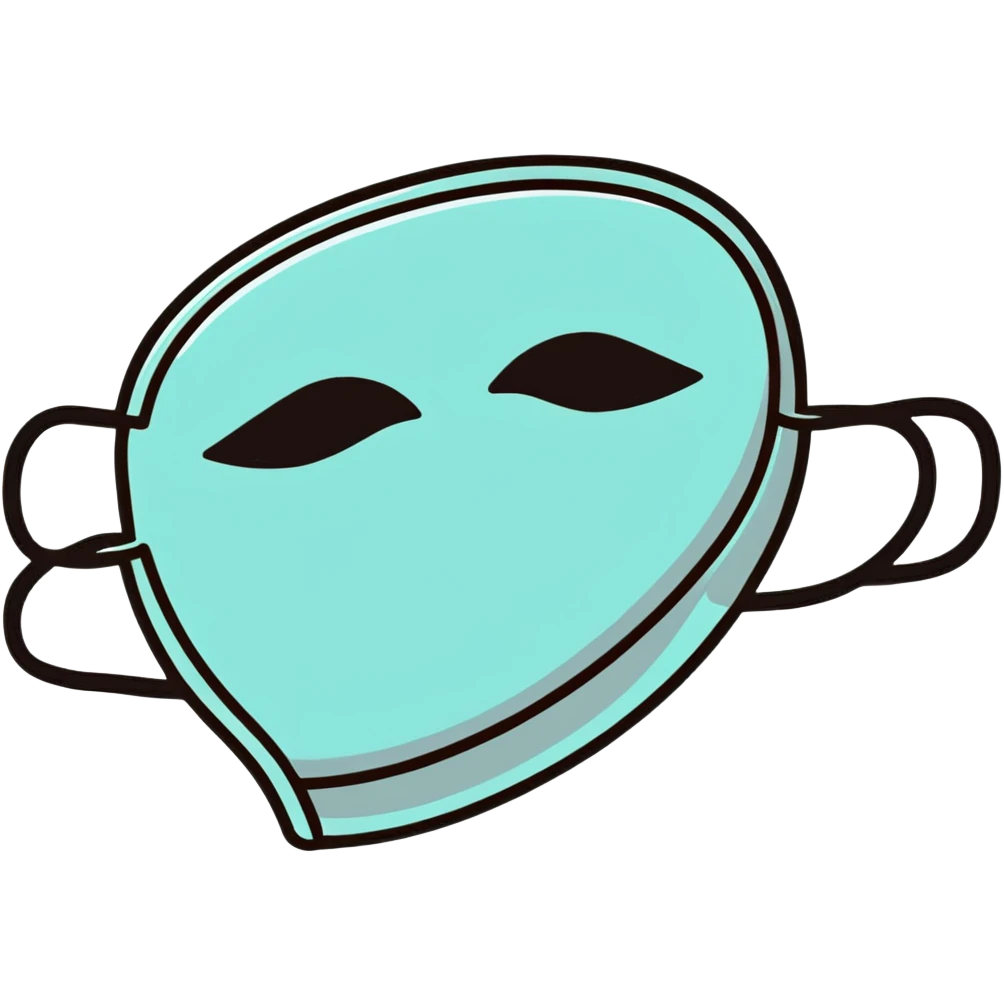minimalist black superhero eye mask emoji