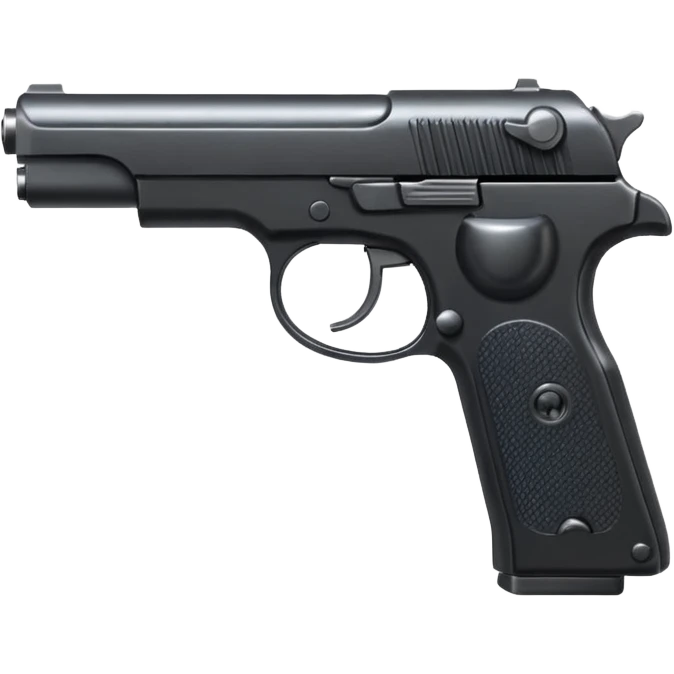 Hand on a pistol, finger on the trigger emoji