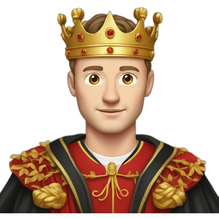 Jonathan Toews as a king with a royal robe on emoji