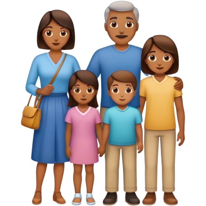 Grown family with two kids emoji