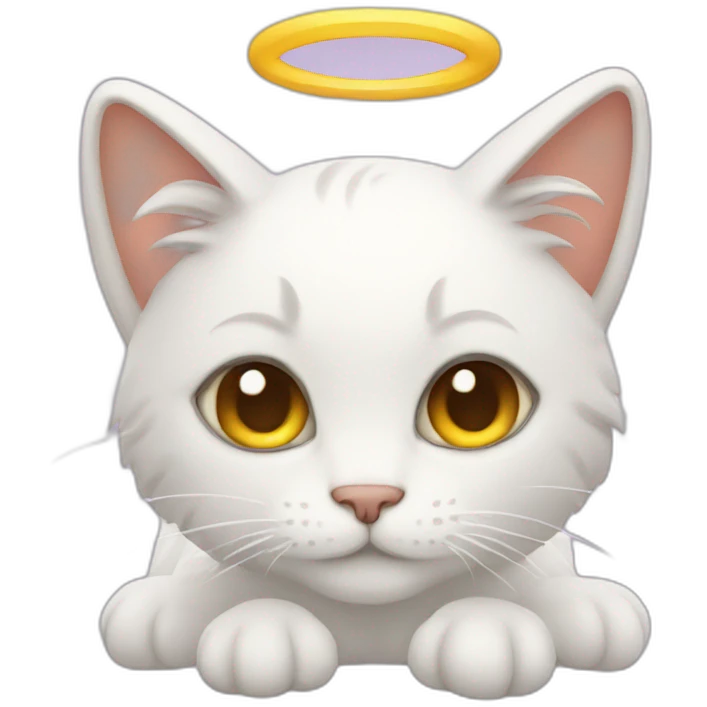 angel cat emoji