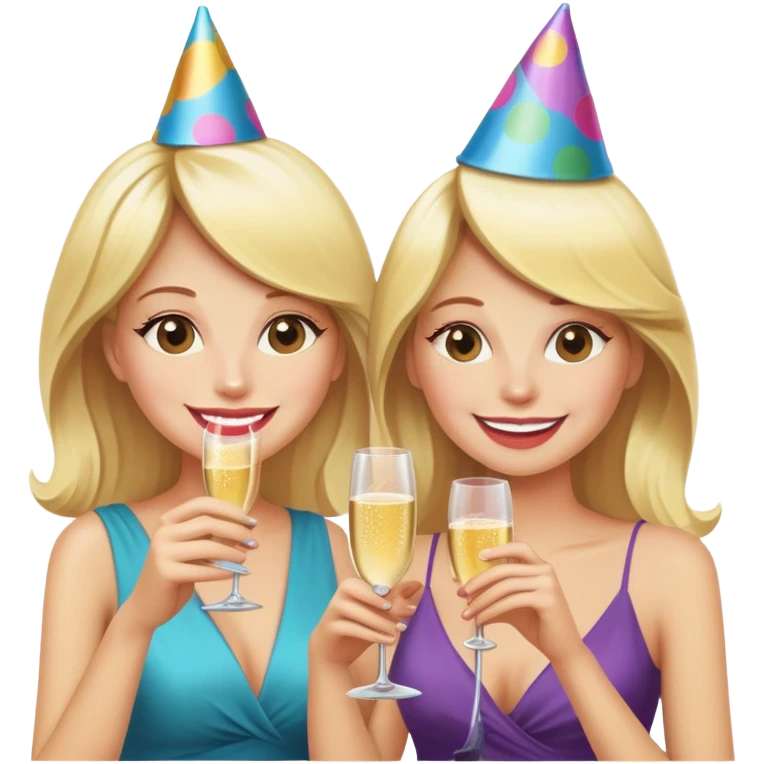 Divorce day celebration blonde women jumping  emoji