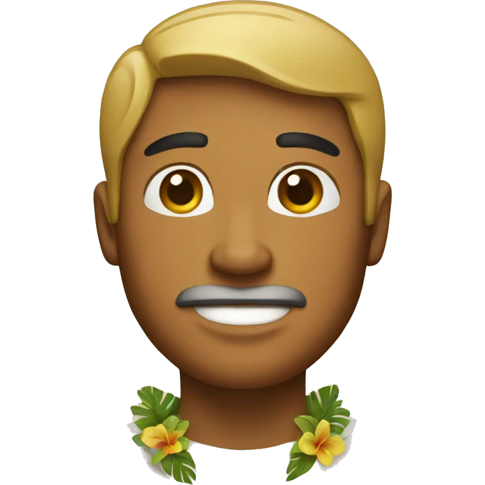 A Hawaiian man emoji