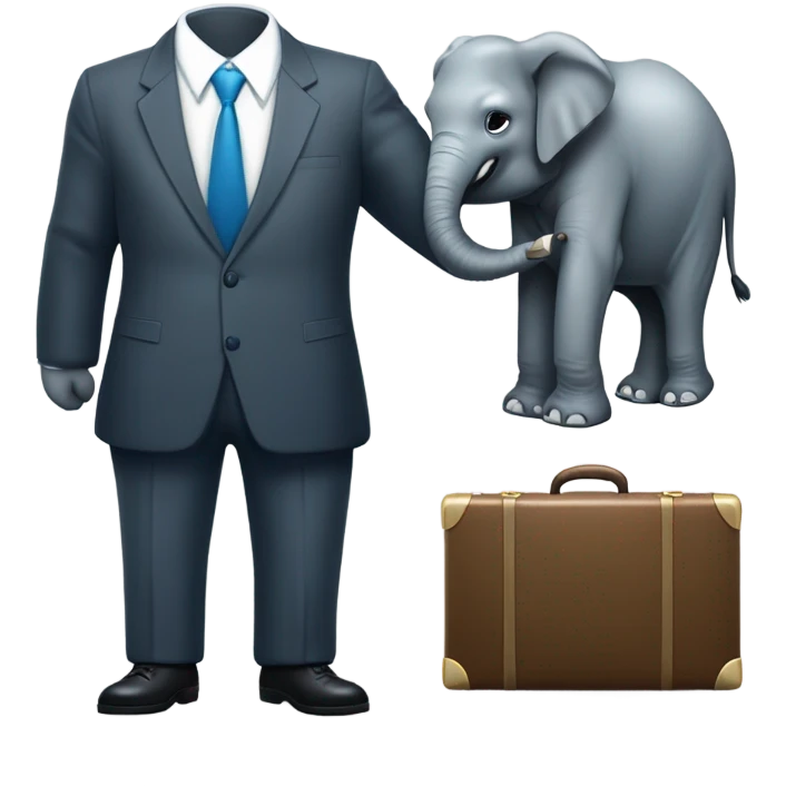 Elefante abogado emoji