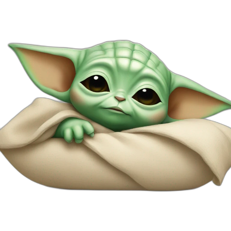 baby yoda sleeping emoji