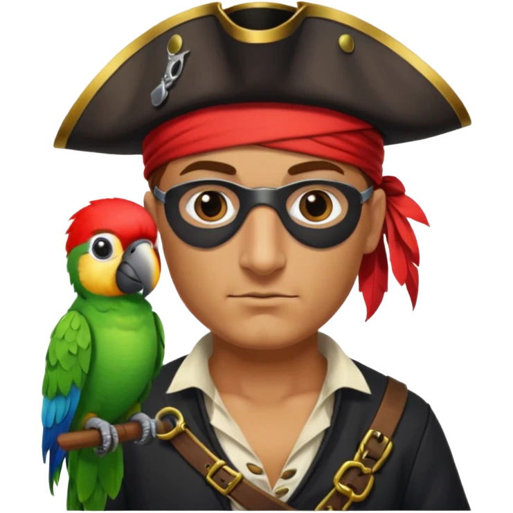 pirate and parrot emoji