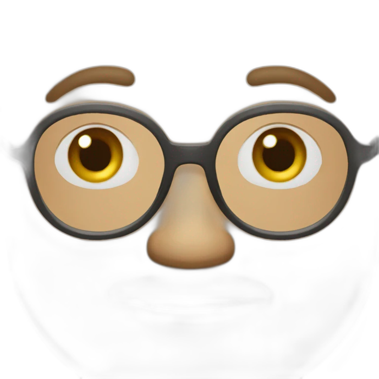 Almost bald 40-year-old man with beard and glasses emoji