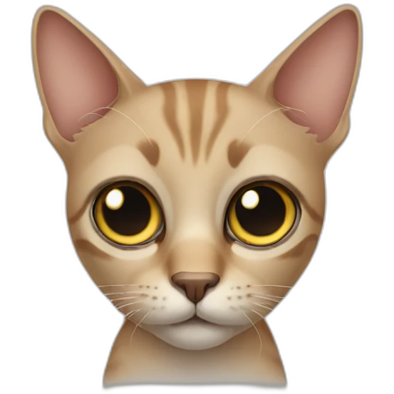 Cat with large eyes emoji