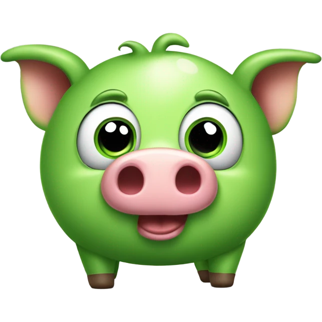 Green pig emoji