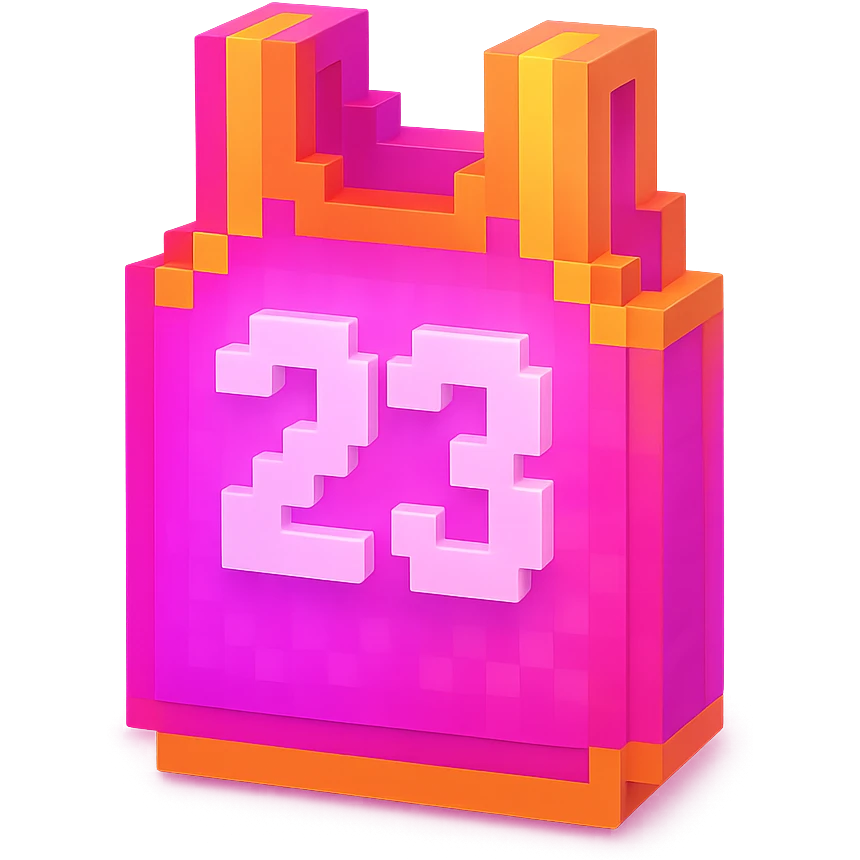 светящейся розовая баскетбольная майка с надписью "23", no background emoji