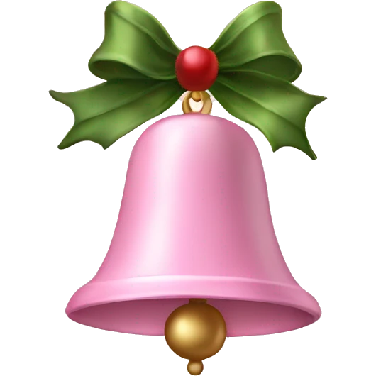 Light Pink Christmas bell emoji