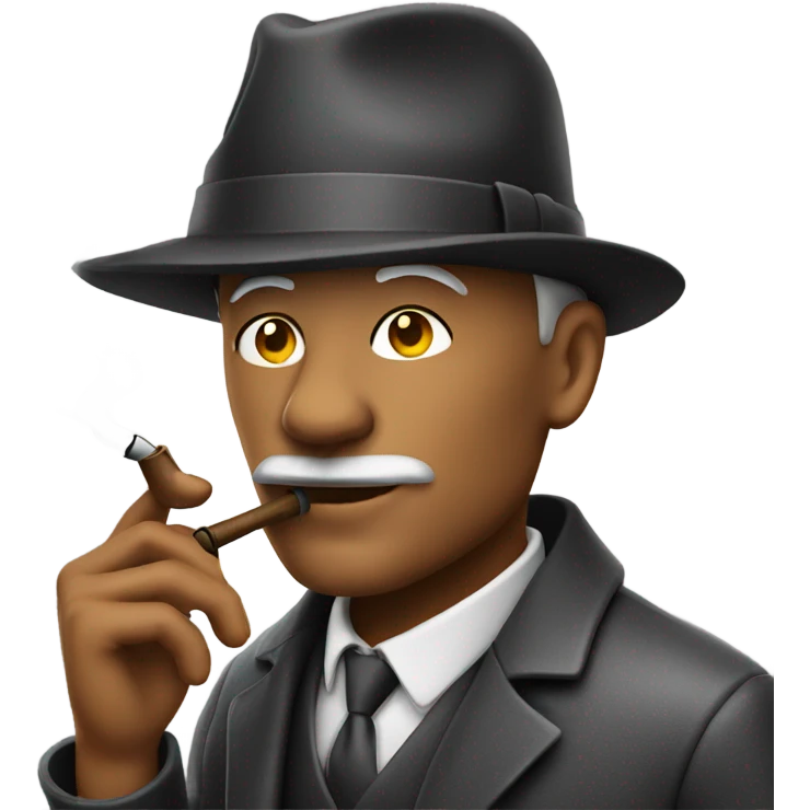 Guy with hat smoking pipe emoji