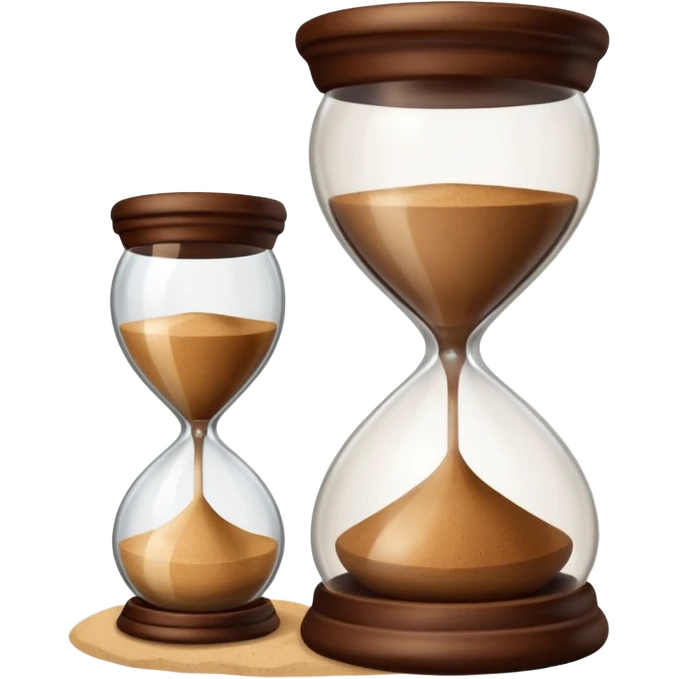 hourglass next to a coffee cup emoji