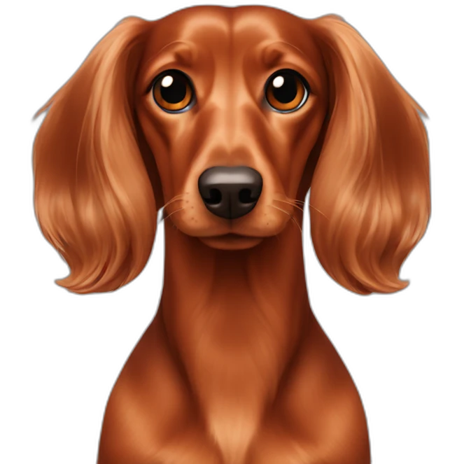 Longhair-red-dachshund emoji