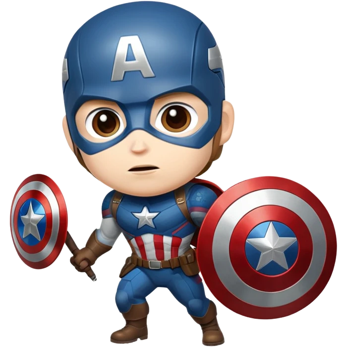 captain america superhero with shield emoji