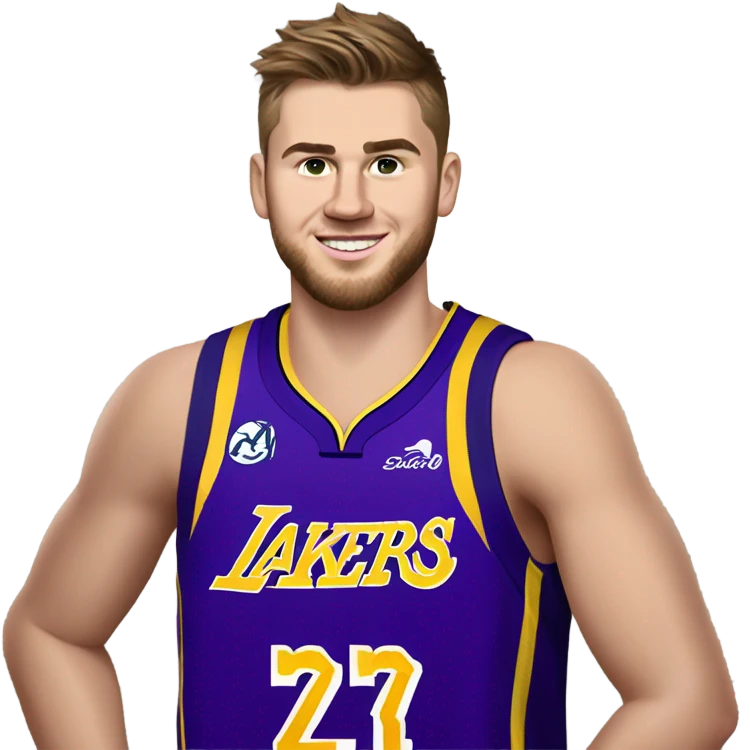 Luka Doncic in lakers jersey emoji