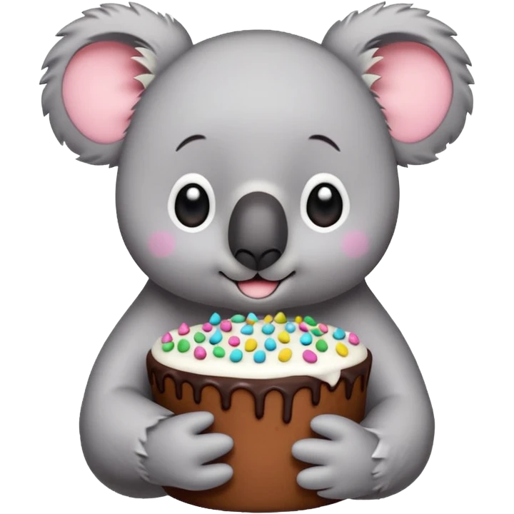 Koala cake emoji