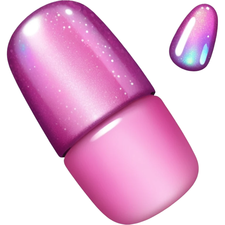 Pink glitter nail polish emoji
