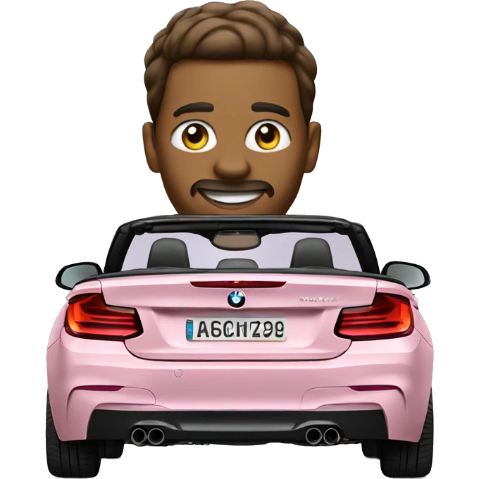 BMW2 series convertible pastel pink emoji