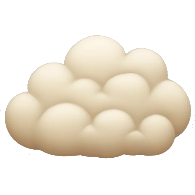 Beige cloud emoji