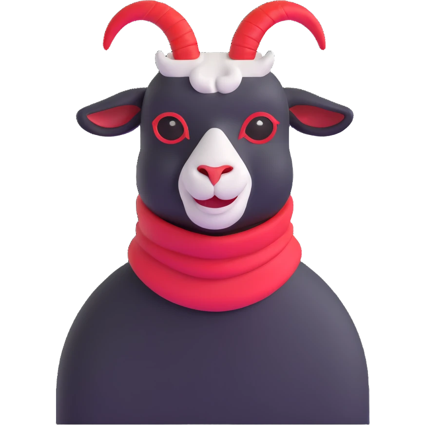 goat with a red ski mask emoji