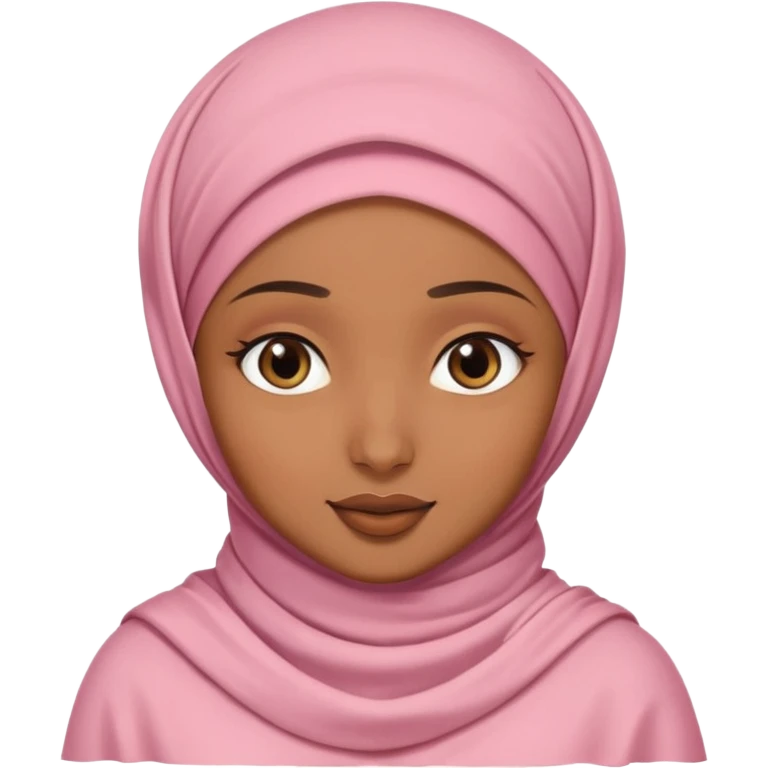 Brown skin girl hijabi blushing  emoji