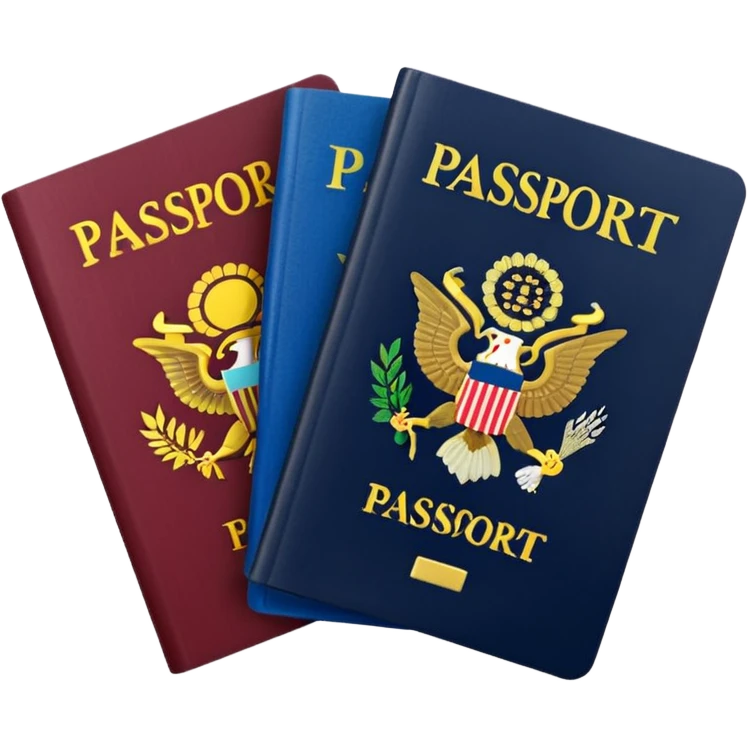 3 passports emoji