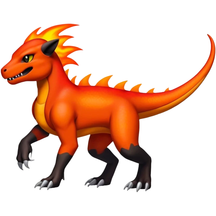 Houndoom-Charmeleon-Fakémon-hybrid-creature (full body)  emoji