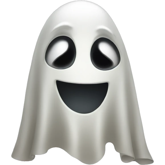 a ghost that says hello emoji