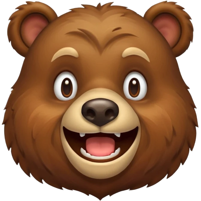 Happy hungry bear emoji
