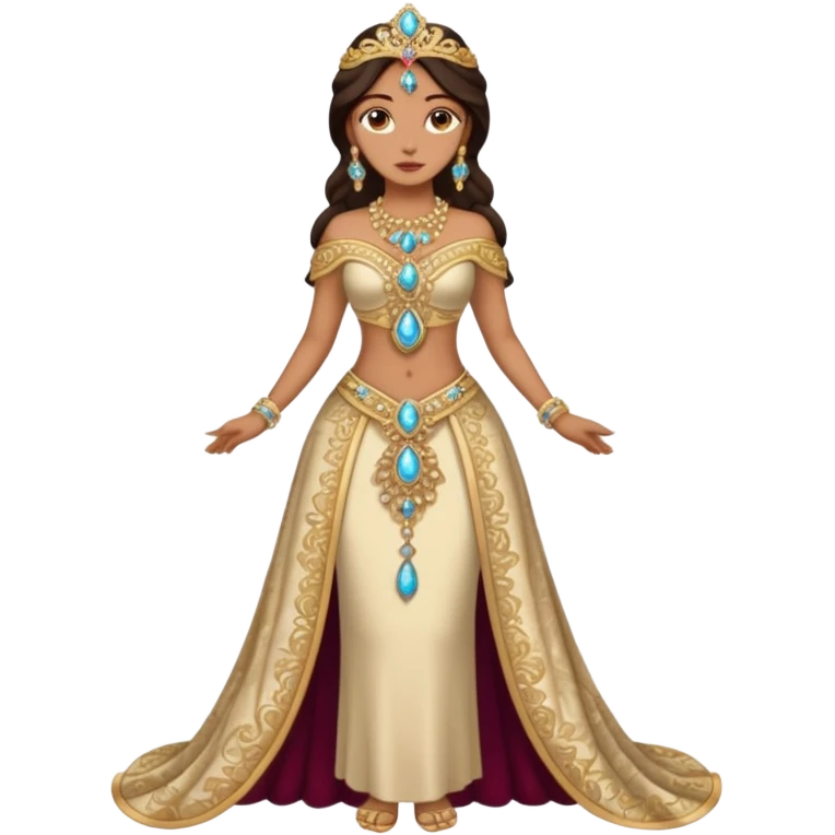 vestimenta himilce en cuerpo entero con joyas  emoji