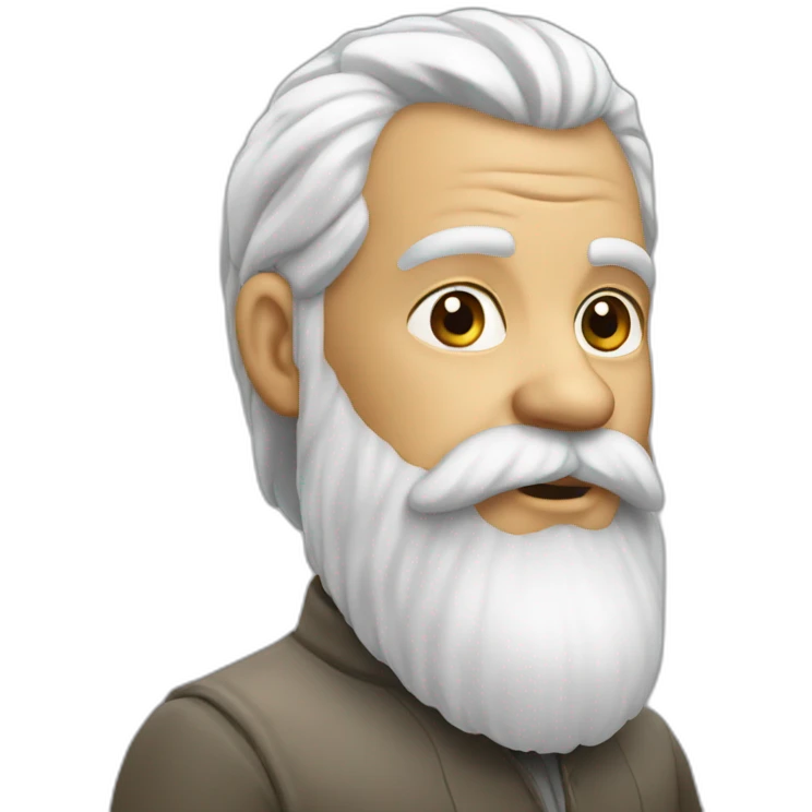 Barbe blanche emoji