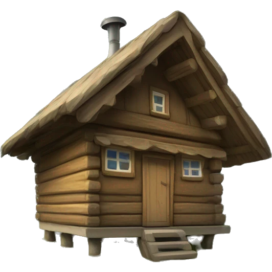 Hütte im wald emoji