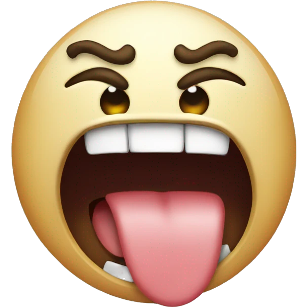 angry tongue emoji