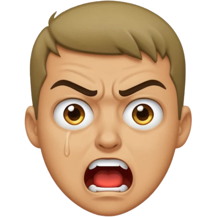 gay angry rage screaming loudly cryjng emoji