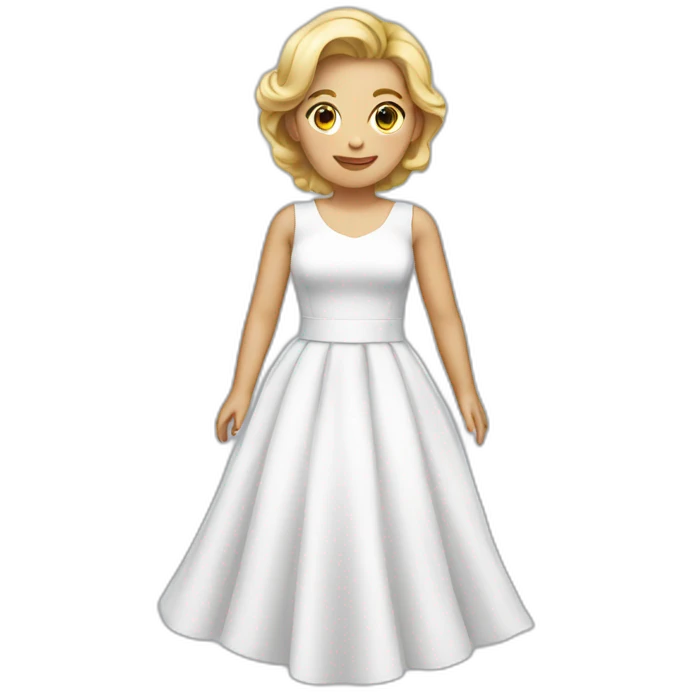 white dress emoji