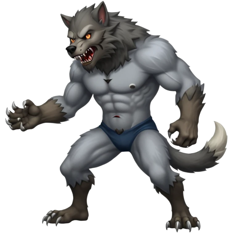 werewolf, full body. emoji