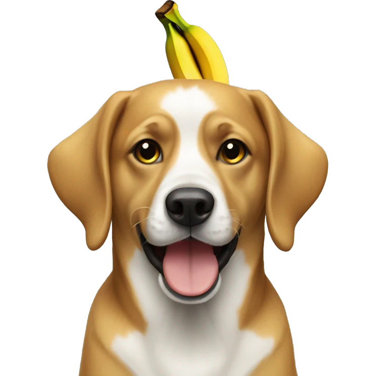 dog with banana emoji