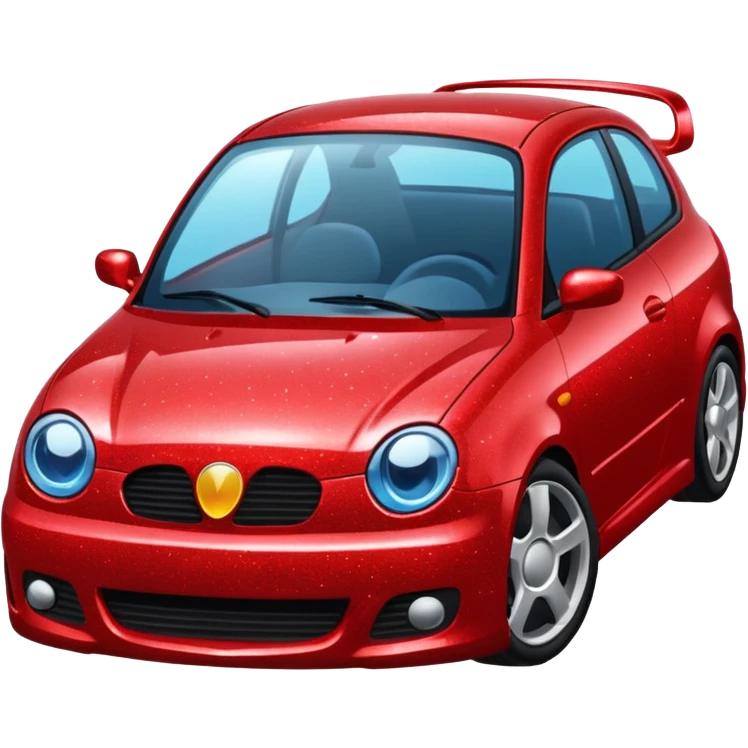 red glitter car emoji
