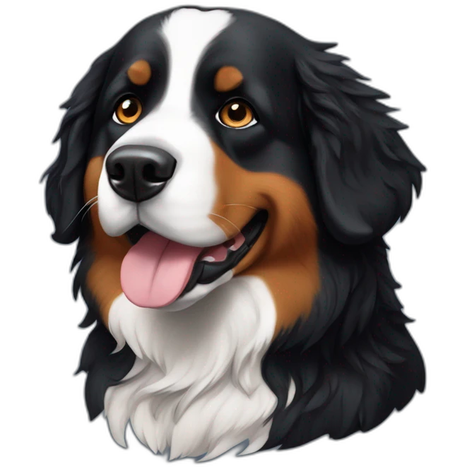 Astronaut Bernese mountain dog emoji