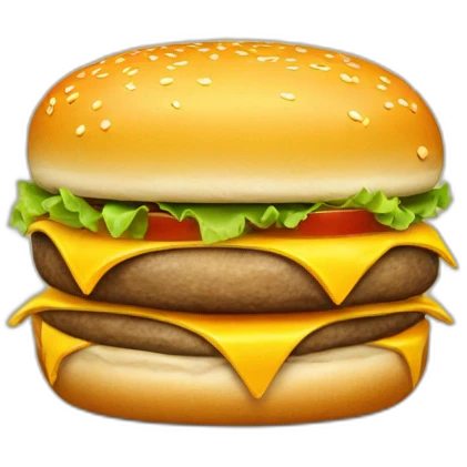 Cheeseburger with only cheese emoji
