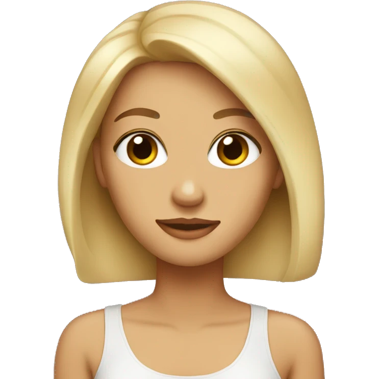 Blonde brown eyed emoji