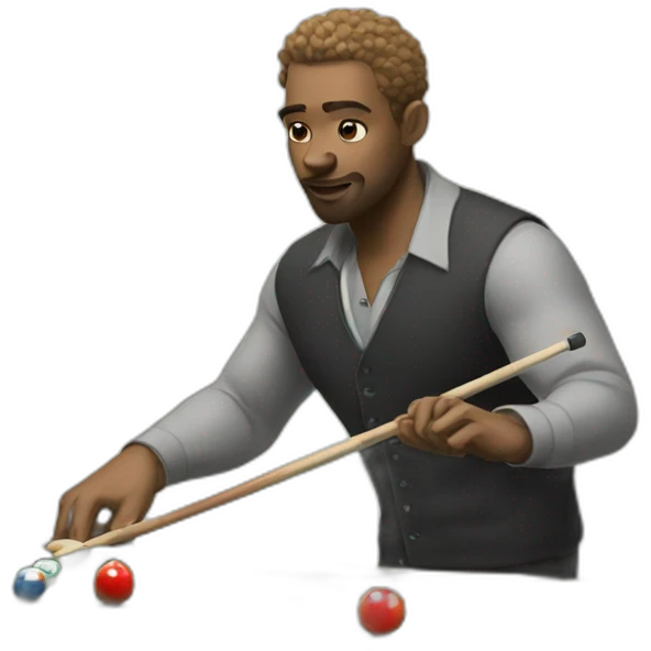 Hench Andy playing pool emoji