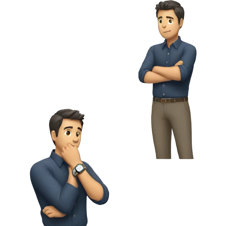Man checking his watch emoji