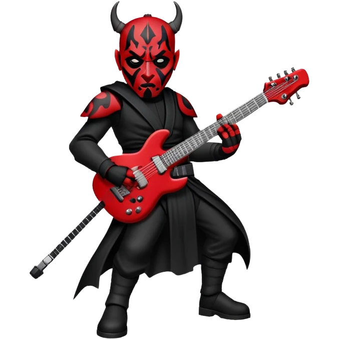 Darth Maul with electric guitar  emoji