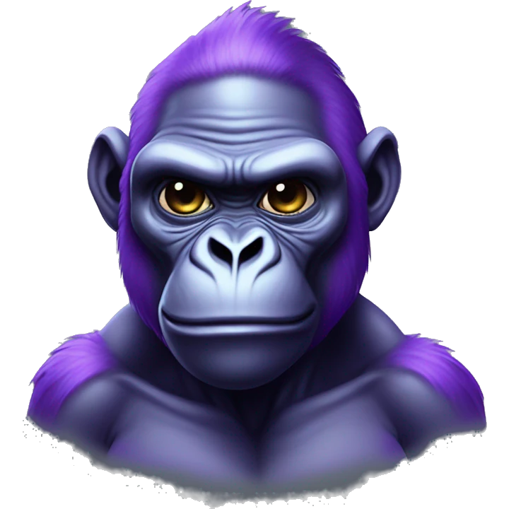 alien gorilla hybrid purple skin emoji