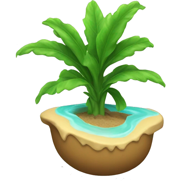 Plant in a surf table emoji